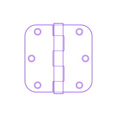 Buildings Door Hinges Butt Door Hinge Round Tracing Svg Vector, Free Vectors File